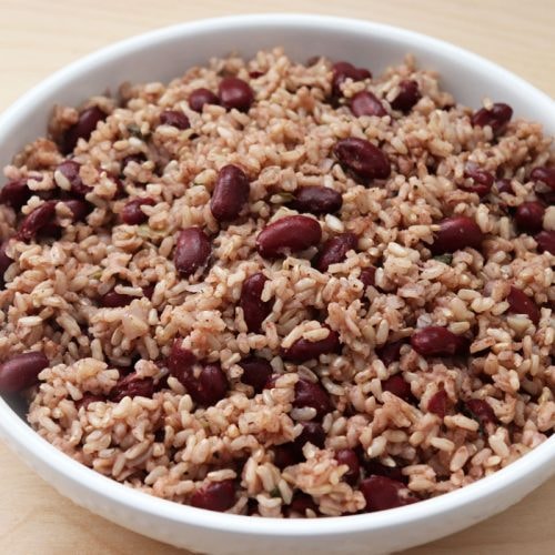 Rice and red kidney beans — Caribbean staple by Chef Dr. Bea